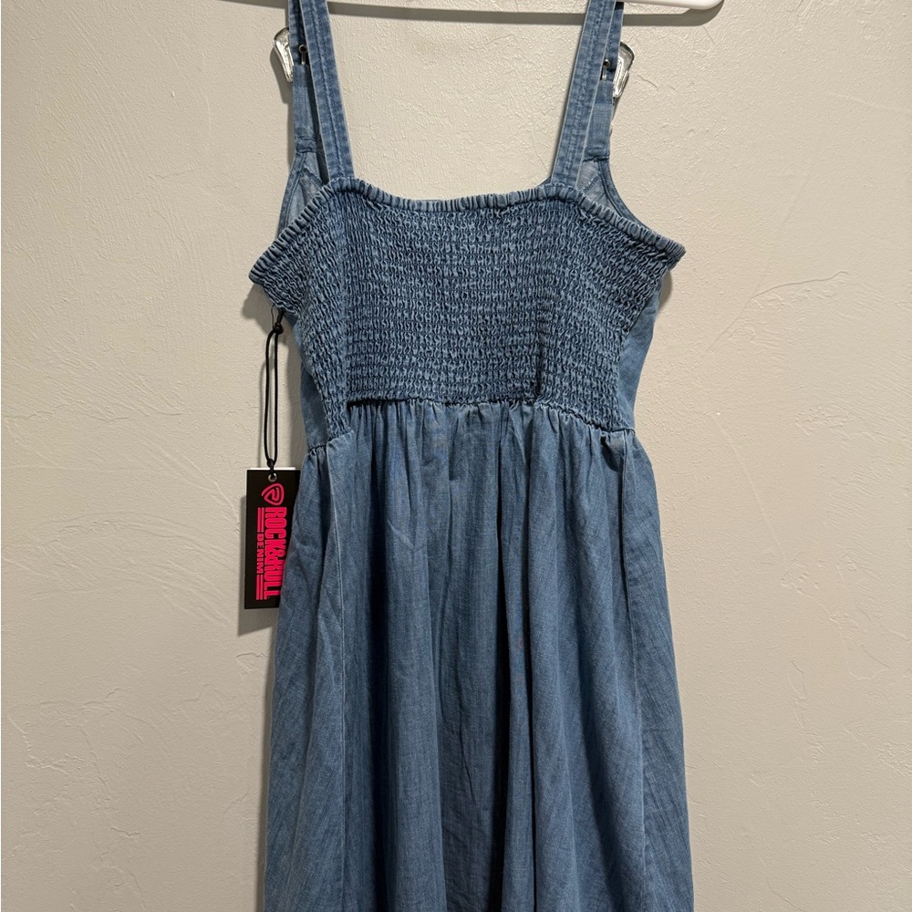 Rock and Roll Women’s Blue Denim Dress - Picture 2 of 3